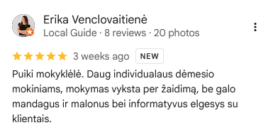 Mama rekomenduoja anglų kalbos kursus vaikams Kaune